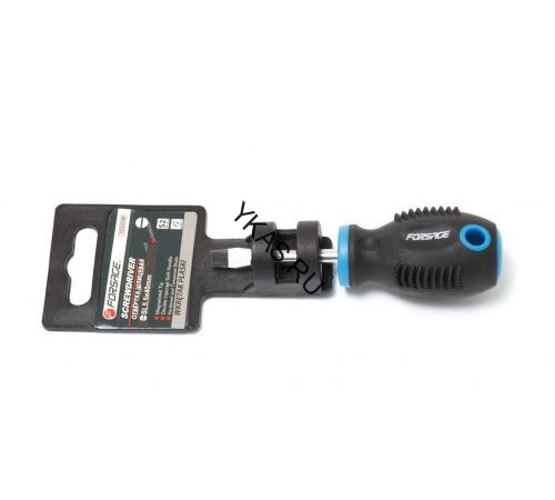 FORSAGE. Отвертка шлицевая магнитная 5.5х 40мм на пластиковом держателе