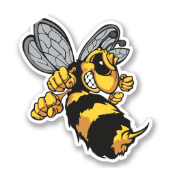 Наклейка "Пчела" №10   (см)  Желтый