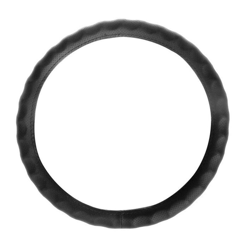 Оплетка на руль   BRENDCAR  "ZIP 760" - XXL  Чёрный (кожа, перфорация 1 шов)