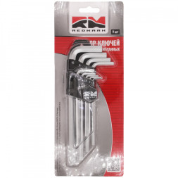 RedMark Набор ключей шестигранных 9 шт. удлиненый (1.5, 2, 2.5, 3, 4, 5, 6, 8, 10 мм) (кт.)