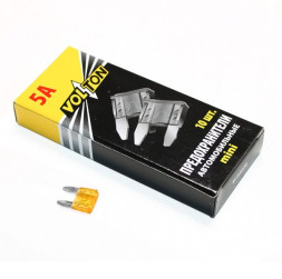 Предохранители флажковые "VOLTON" MINI фл. цинк   5А  (10шт) / цена за 10шт