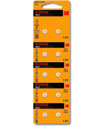 Батарейки Kodak часовые AG5 (393) LR754, LR48 цена за 10шт.