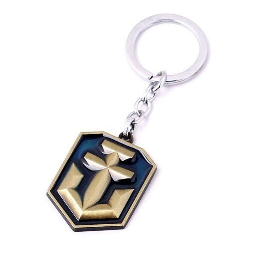 Брелок World of Warships  (1 кольцо) логотип Синий