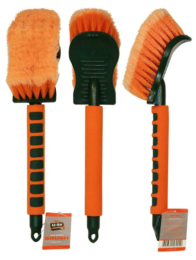 Щетка для мойки  "Li-Sa" для труднодоступных мест, поролоновая ручка (40см) (LS009)