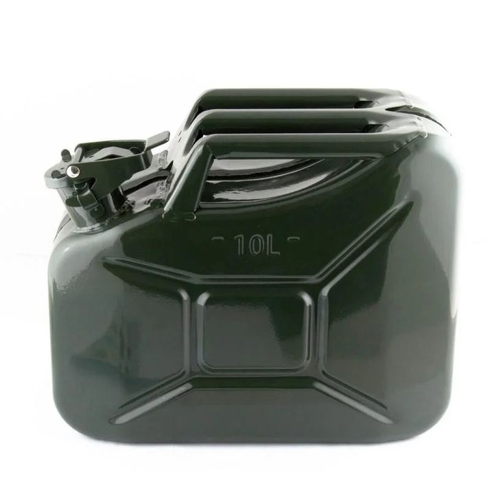 Канистра металлическая 10л. (со стопорным шплинтом на крышке)