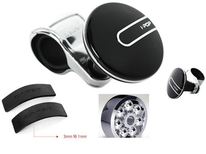 Ручка на руль  IPOP/BL черная+хром