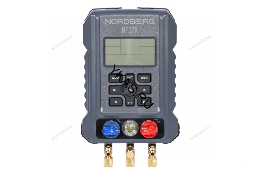 Электронный манометрический коллектор NORDBERG NFG7K со шлангами и муфтами в кейсе