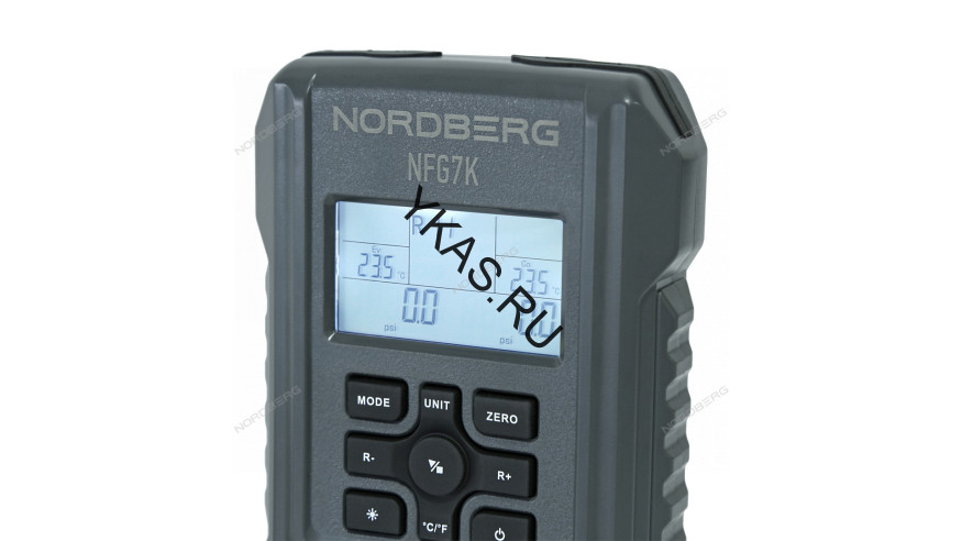 Электронный манометрический коллектор NORDBERG NFG7K со шлангами и муфтами в кейсе