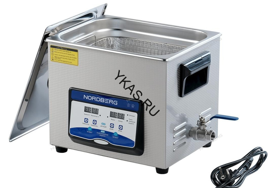 Ультразвуковая ванна NORDBERG NU100D с подогревом и дегазацией (10 л)