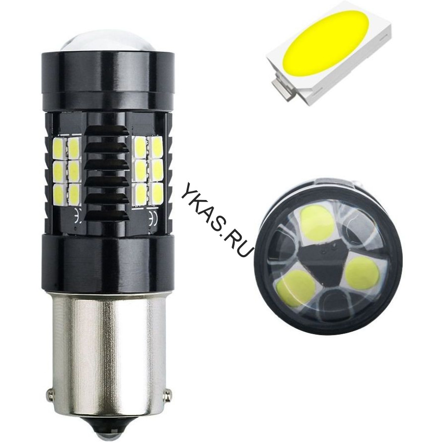 SOLAR  Свет-од  12V  T15  21 SMD 3030  21W   BAU15S белый (смещенный цоколь)