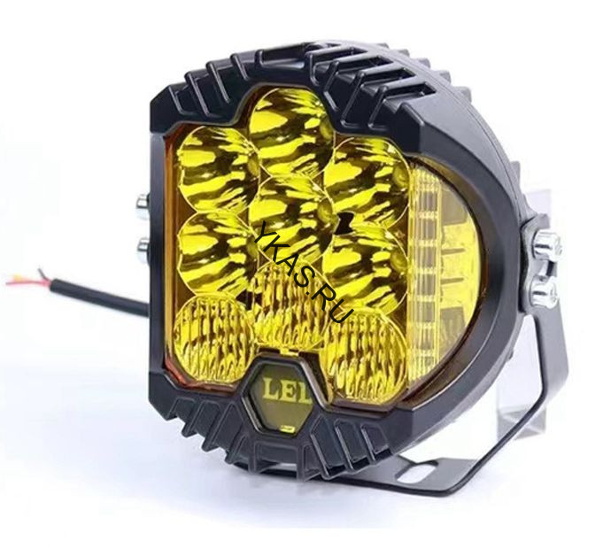 Фара Off Road   SOLAR  ближний свет   21SMD, 90W, 8000LM, 6500K  (170мм)  12V желтый