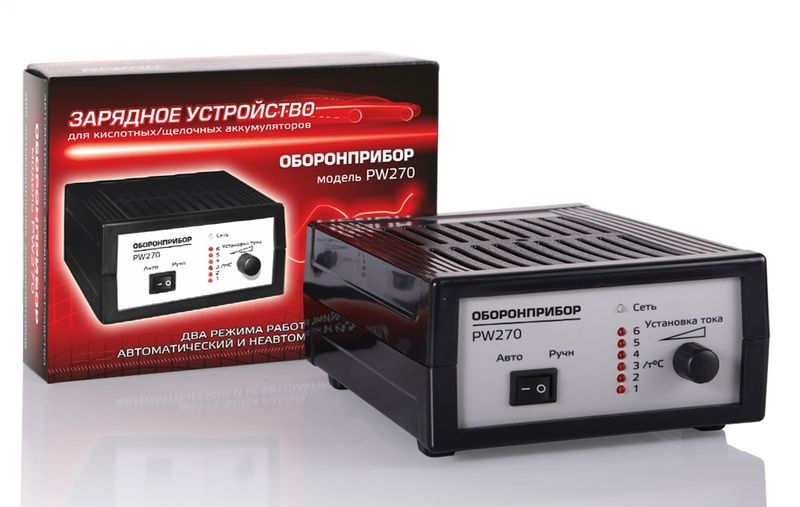 Зарядное устр-во импульсное ОБОРОНПРИБОР  PW 270  (автомат/ручн. 0,6-6А)
