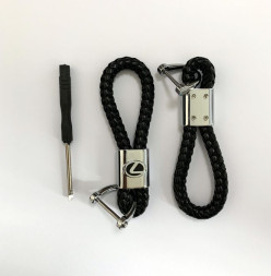 Брелок кожа плетенная  LEXUS  Черный