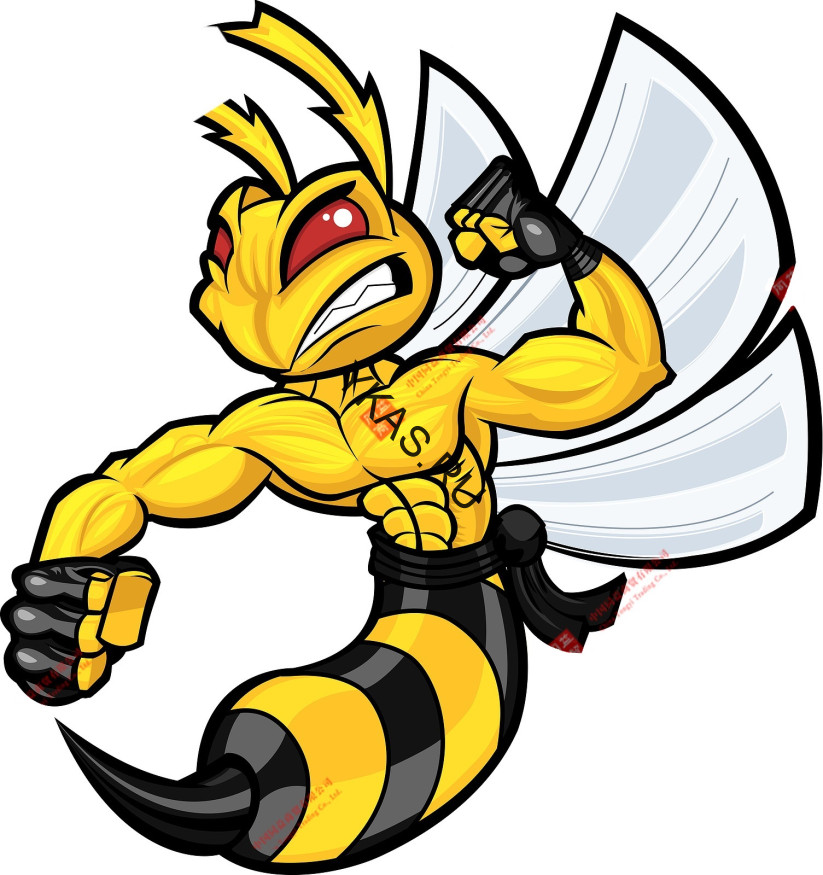 Наклейка "Пчела" №2   (см)  Желтый