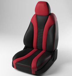 Набор чехлов "PILOT B" SPARCO АЭРО Экокожа Черный-Серый