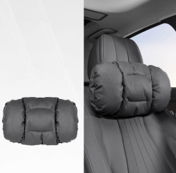 Подголовник-подушка  Carlife  большая (33*23*5см) экокожа черный