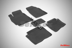 Коврики резиновые Hyundai Solaris 2010-2017г./ Kia Rio III 2011-2017г.- БОРТ