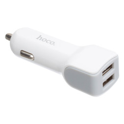 АЗУ  HOCO  2USB (12/24V - 5V 2,4A) Белый