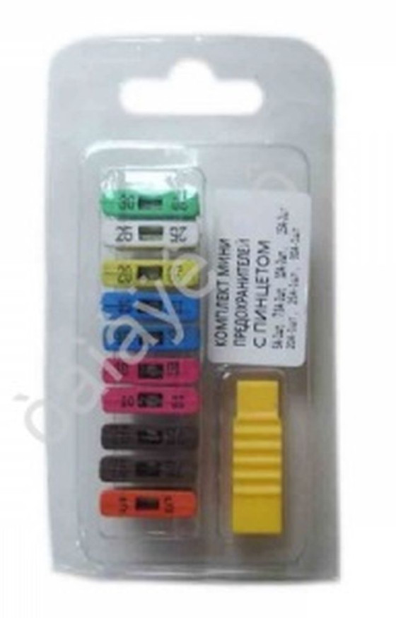 Предохранители флажковые "M5" MAXI  с пинцетом / набор 5А-30А  10шт/блистер