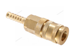 Разъем быстросъемный NORDBERG NPF08B с фиксатором ("мама" - елочка Ø8 мм, латунь)