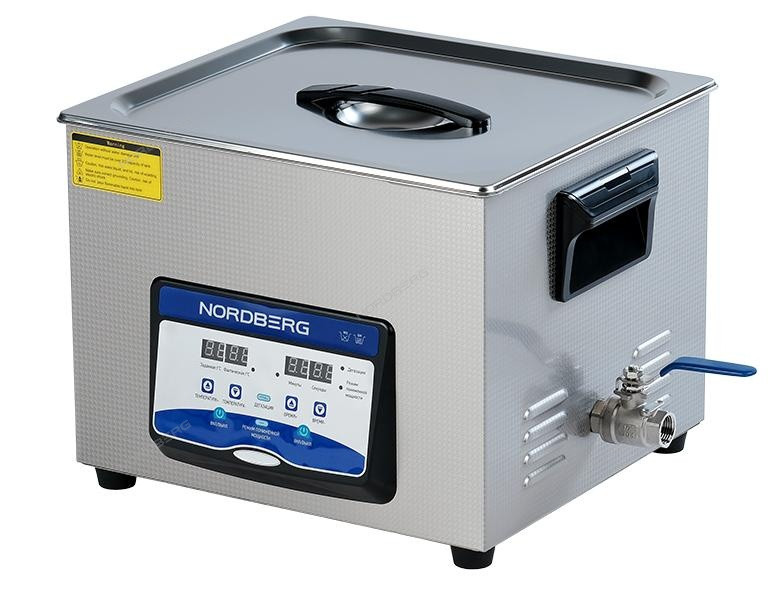 Ультразвуковая ванна NORDBERG NU150D с подогревом и дегазацией (15 л)