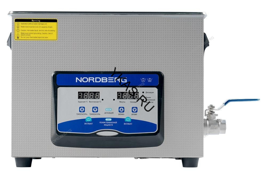 Ультразвуковая ванна NORDBERG NU150D с подогревом и дегазацией (15 л)