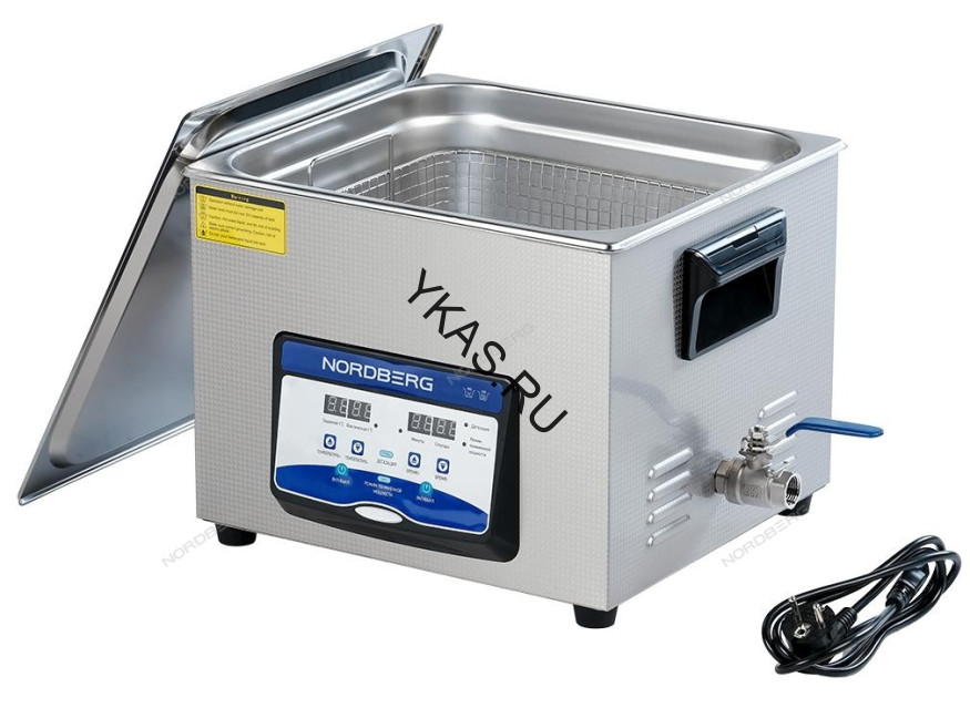 Ультразвуковая ванна NORDBERG NU150D с подогревом и дегазацией (15 л)