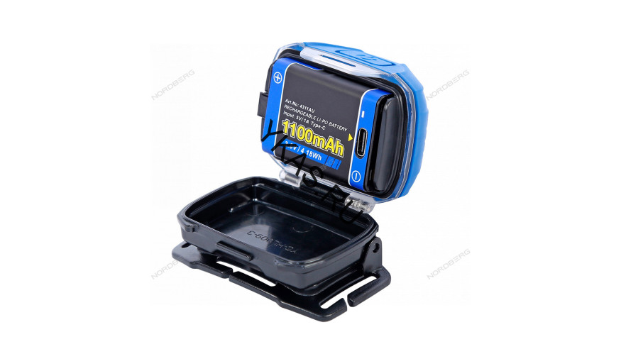 Налобный фонарь аккумуляторный светодиодный NORDBERG 1951