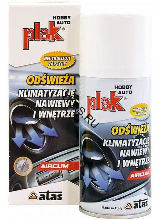 ATAS   PLAK   AIRCLIM  150 ML  Лимон - спрей. Очиститель кондиционера и дизинфекция воздуха