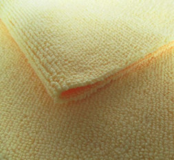 Микрофибра Carlife плотная 220гр.м "мелкая ячейка" 40x40см Желтый (без шва)