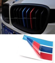 Наклейка "BMW M "  трехцветная  25x15см.