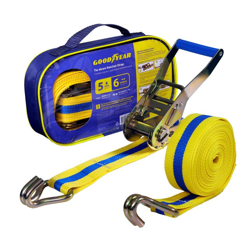 Стяжка груза  "GOODYEAR" с храповым механизмом  5 тонн,  6 м
