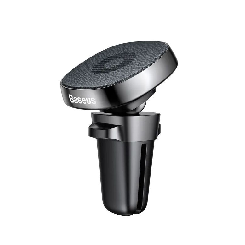 Держатель телефона Baseus  магнитный (регулировка наклона) металл + кожа Черный