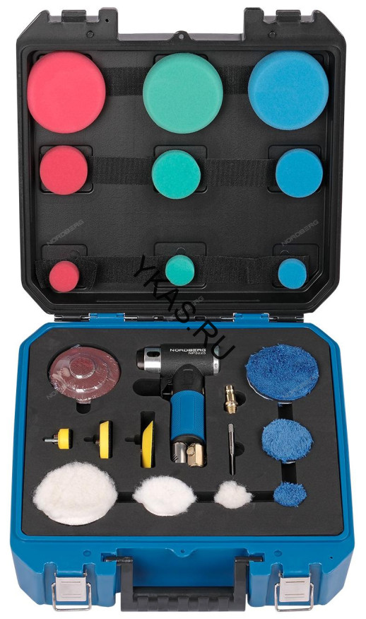 Эксцентриковая угловая орбитальная пневмошлифмашинка NORDBERG NP3225K (25, 50, 75 мм)