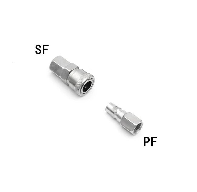 Пневматическое быстроразъемное соединение SF+PF20 (диаметр 8-9мм)