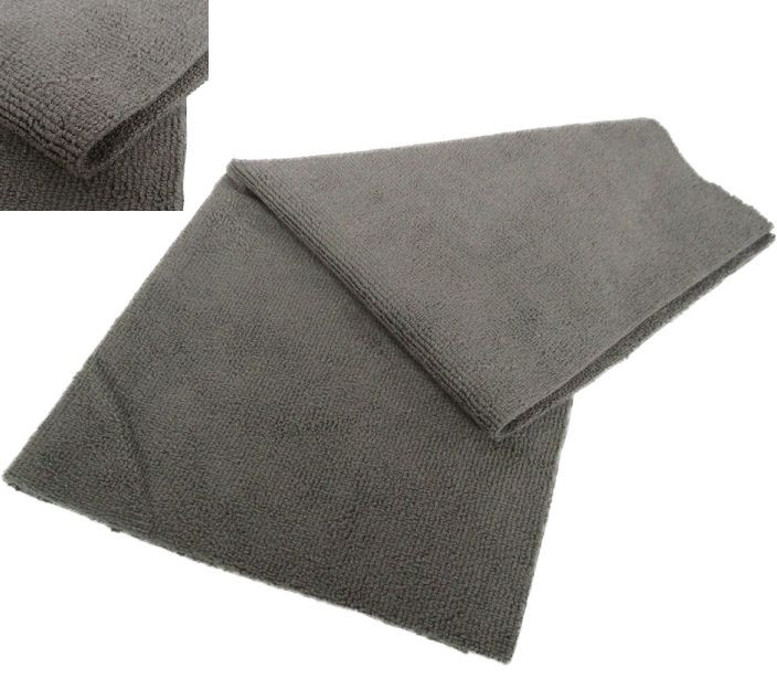 Микрофибра  Carlife плотная 220гр.м "мелкая ячейка"  40x40см  Серый  (без шва)