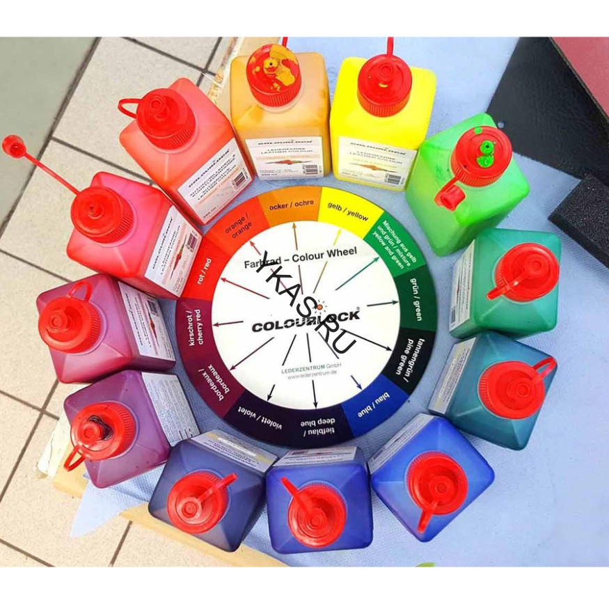 Краска для кожи COLOURLOCK золотисто-желтый Lederfarbe goldgelb 1000мл LZ-224556