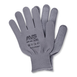 Перчатки нейлоновые с ПВХ (серые)
