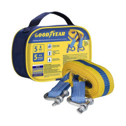 Трос буксировочный "GOODYEAR" с шаклами 5т лента 50мм х 5м, сумка