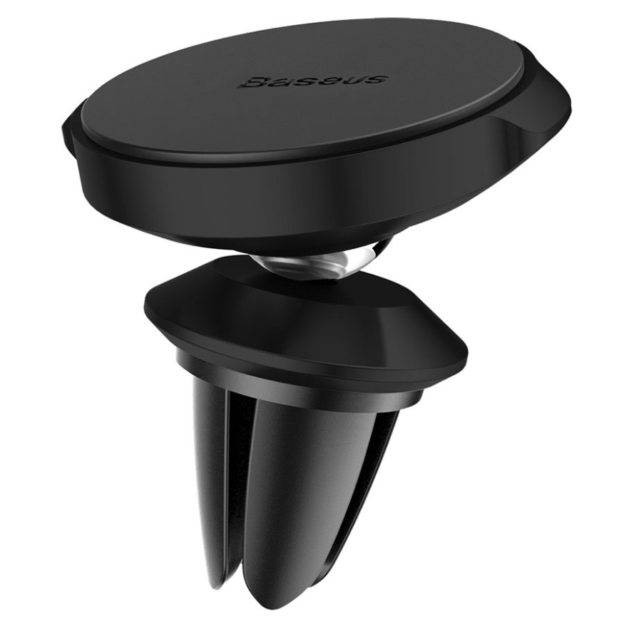 Держатель телефона Baseus  магнитный (регулировка наклона) металл + кожа Черный 1585