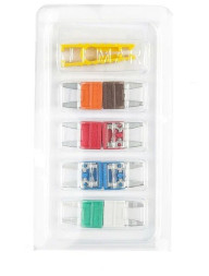 Предохранители флажковые "M5" MINI с пинцетом / набор 7,5А-30А 10шт/блистер