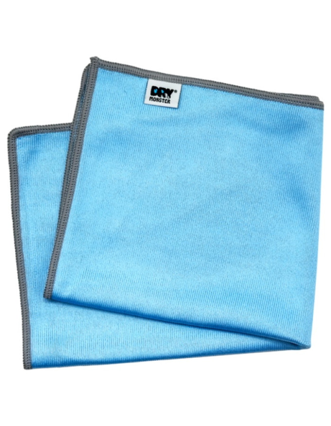 Микрофибра  DRY MONSTER для стекол Голубая 35х40см 260 gsm Glass Diamond