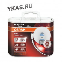 Лампа OSRAM 12V     H3   55W  NBU BOX  PK22s (2шт) ) (+110%)