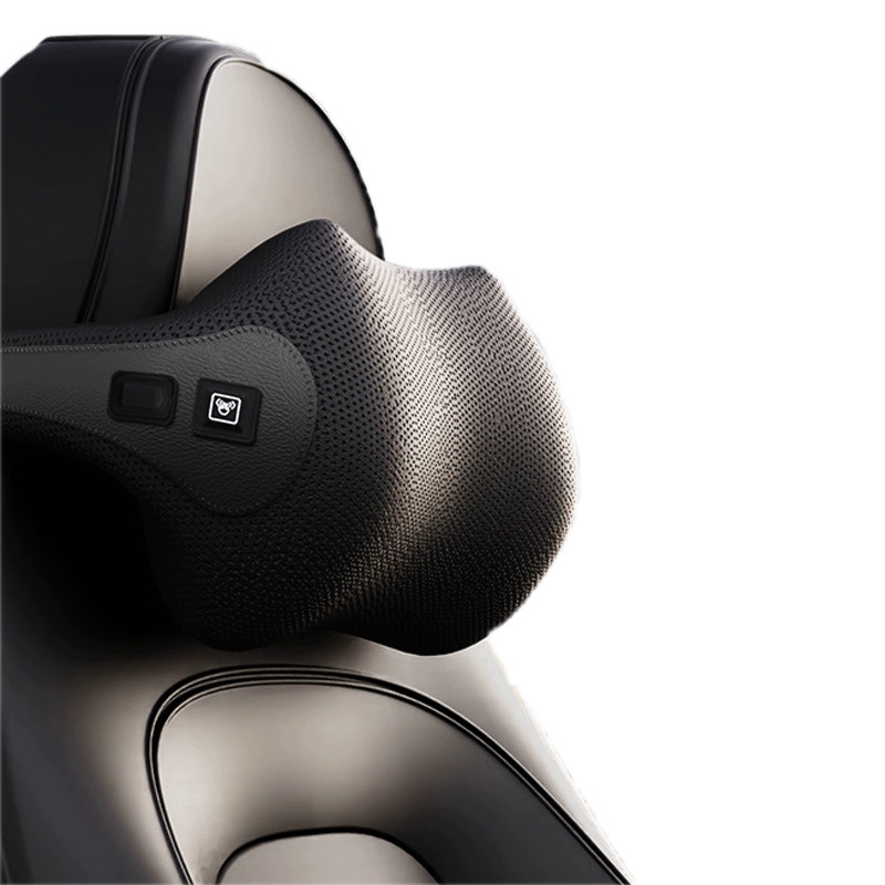 Подголовник-подушка  Carlife  сетка+экококожа с массажем черный