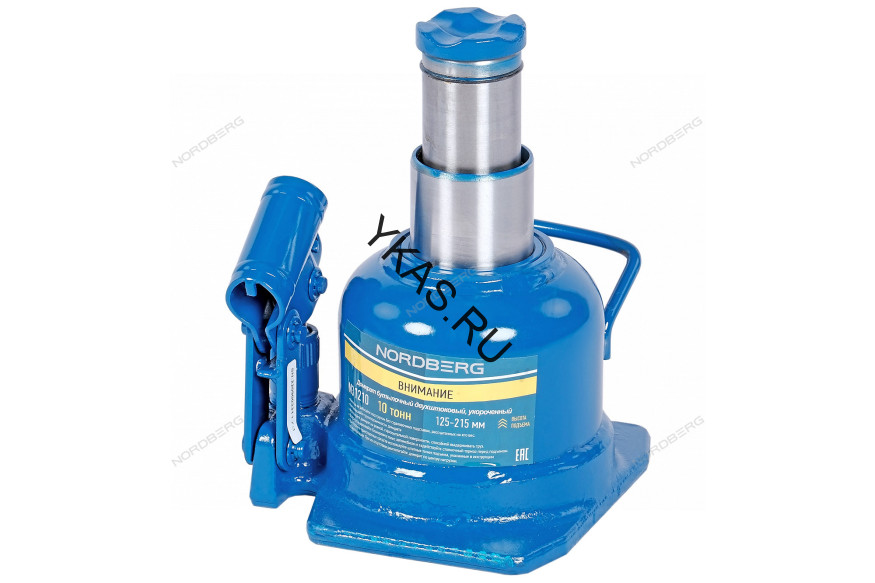 Домкрат бутылочный двухштоковый укороченный NORDBERG N31210