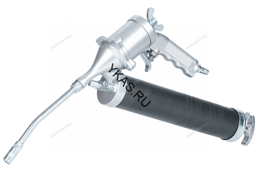Шприц плунжерный NORDBERG NO3404 для густой смазки (400 мл, поворотная рукоять, кейс + насадки)
