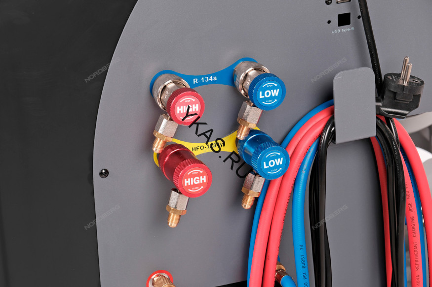 Автоматическая установка для заправки автомобильных кондиционеров NORDBERG NF17 (R134a+R1234yf)