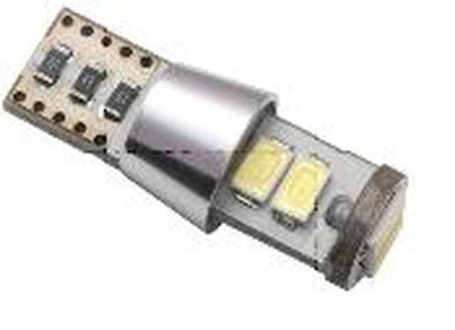 Маяк Cвет-од 12V  T10  6 SMD  (5730) 360*  CANBUS (обманка)   SUPER WHITE  (бл.2шт)