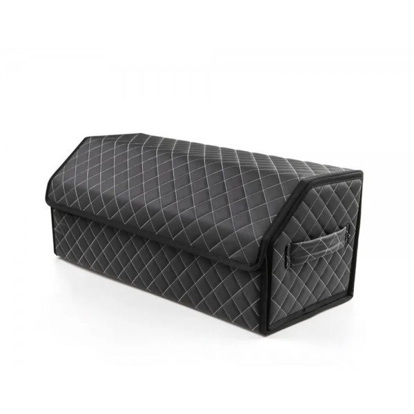 Сумка органайзер в багажник «L» 70х30х30 черный/белый Premium качество