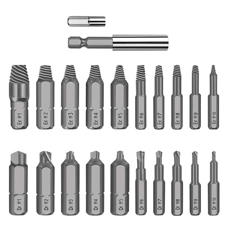 Набор экстракторов (выкручивание сорваной резьбы) 22шт.